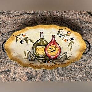 Decorative bowl with black stand